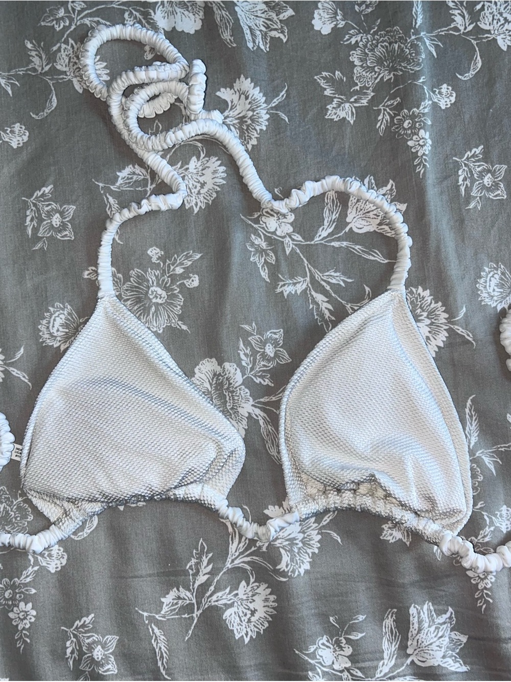 White Aerie Triangle Bikini Top